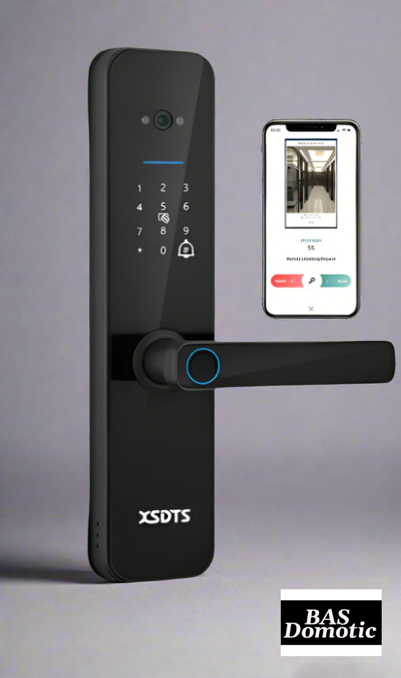 Smart Door Lock With Biometric Camera Fingerprint Smart Card Password