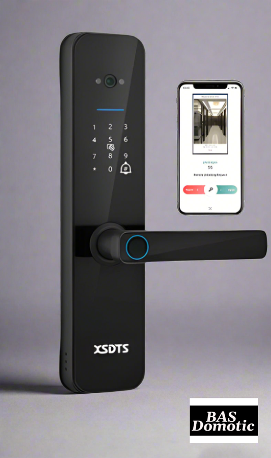 Smart Door Lock With Biometric Camera Fingerprint Smart Card Password