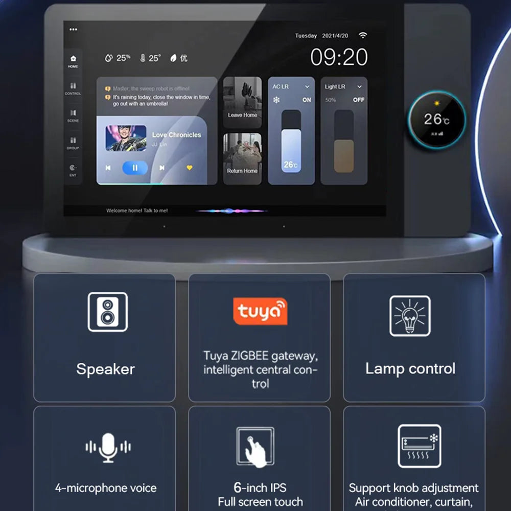 6"  Smart  Control Panel With Integrated Gateway