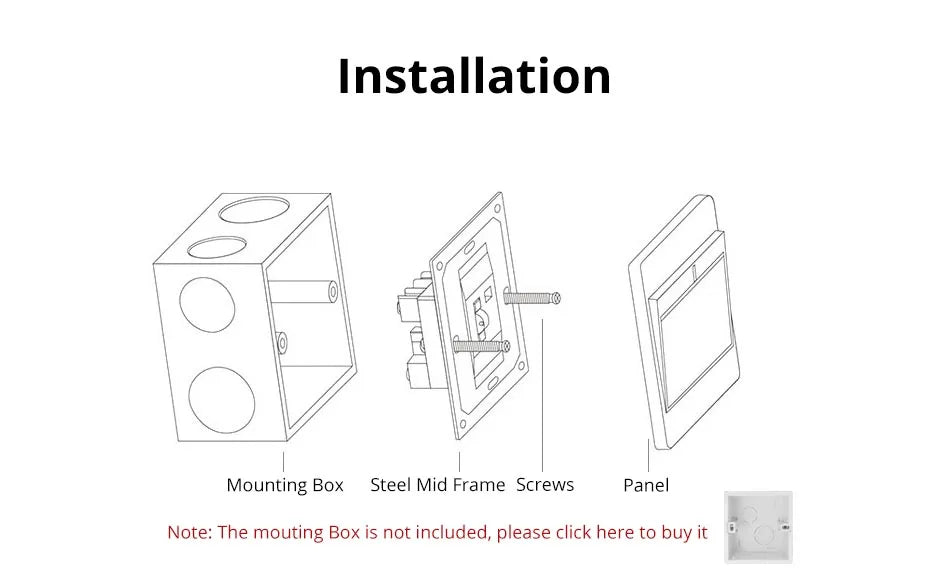 Round LED Light Switch 1-4 gang and Dimmer