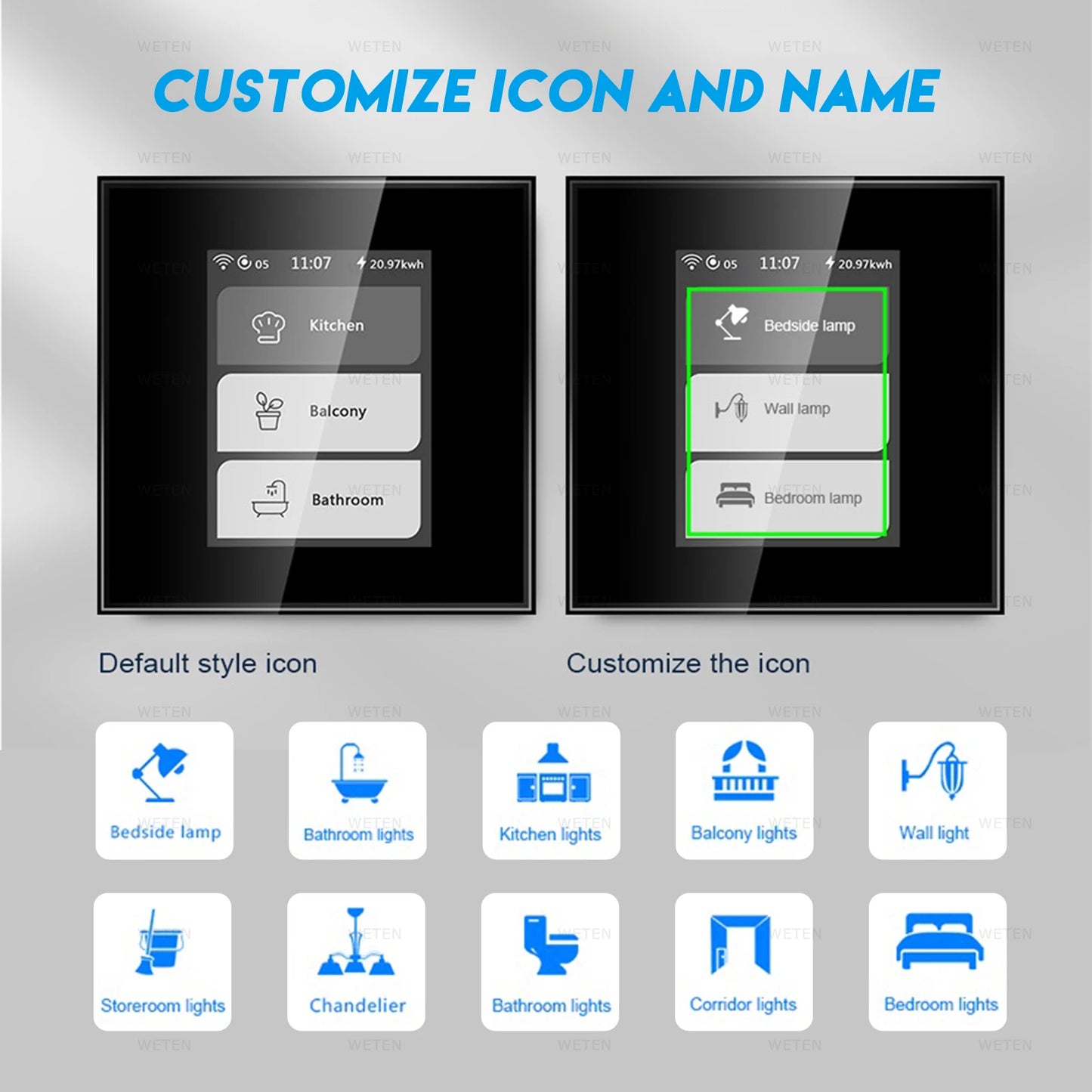 Homekit  Lcd Touch Panel Alexa Google Home ( Black & White option)
