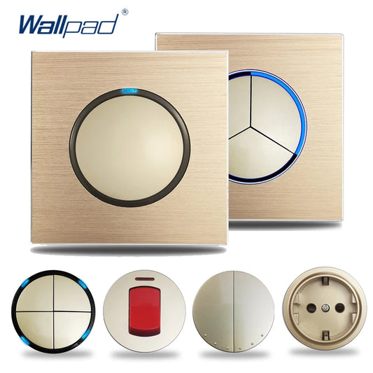 Round LED Light Switch 1-4 gang and Dimmer