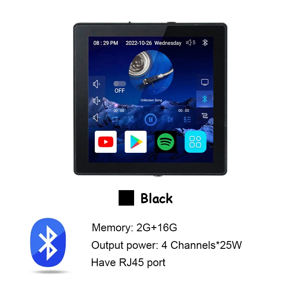 Android 10 Home Theater Wall Amplifier Sound System with 4 Speakers