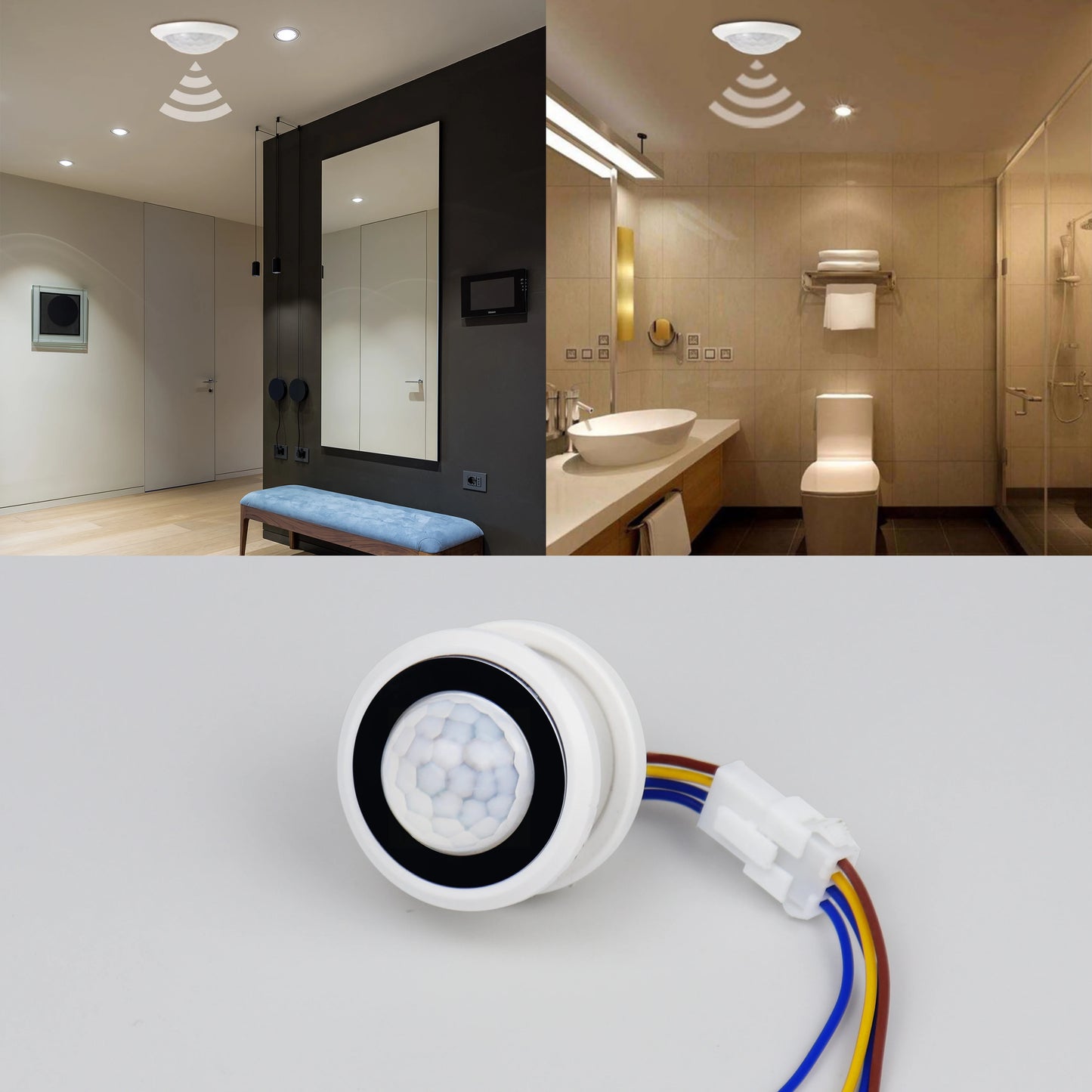 1/2/4 Pcs Wired PIR LED Sensor