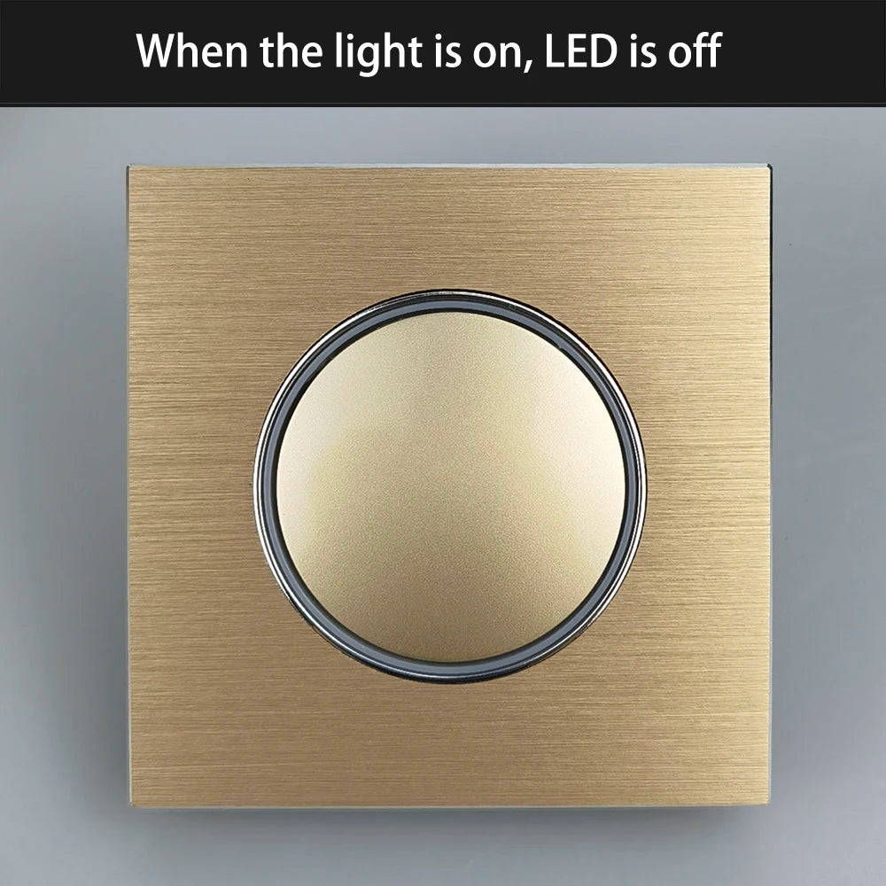 Round LED Light Switch 1-4 gang and Dimmer