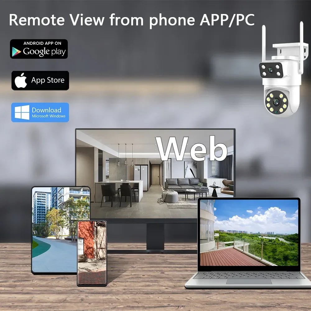 IP66 8MP Dual Lens Tuya Dual Screen Outdoor