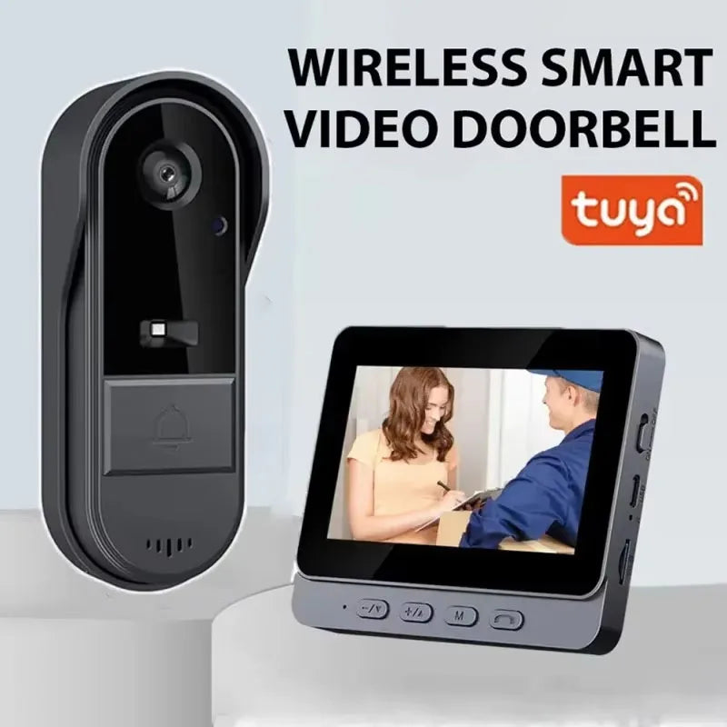 Smart Wireless Intercom Doorbell With 4.3in lPs Screen