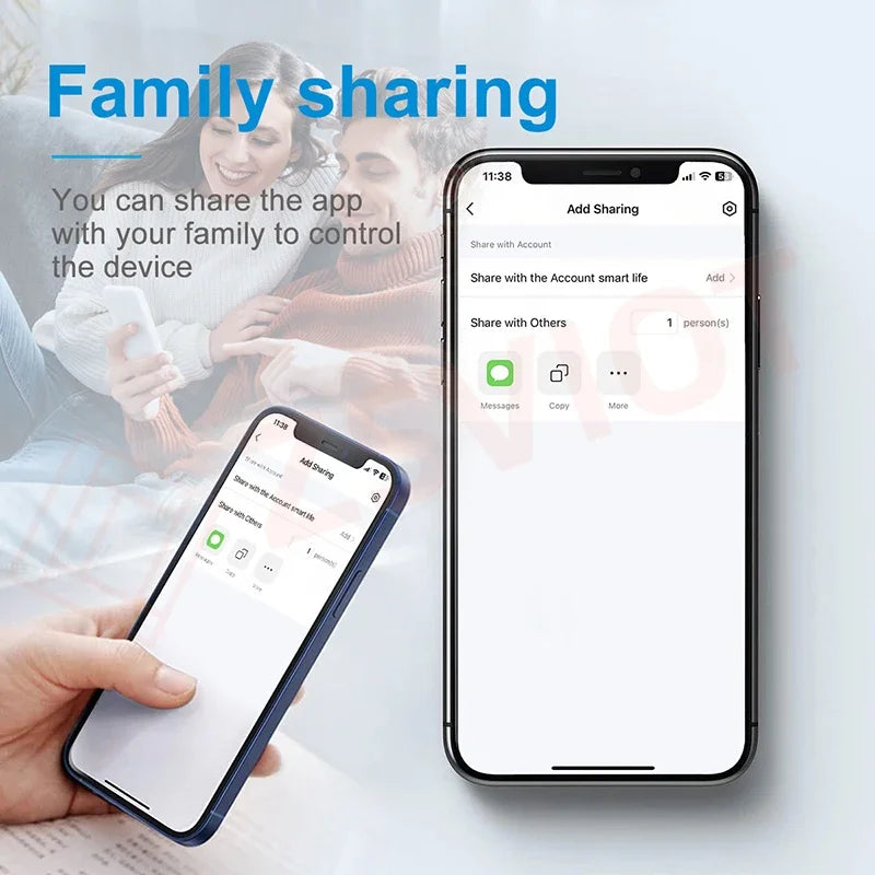 Smart Touch Wall Switch With Weather And Time 4 Gang