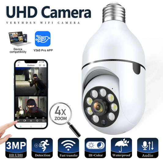 Wifi 3MP E27 Bulb Camera