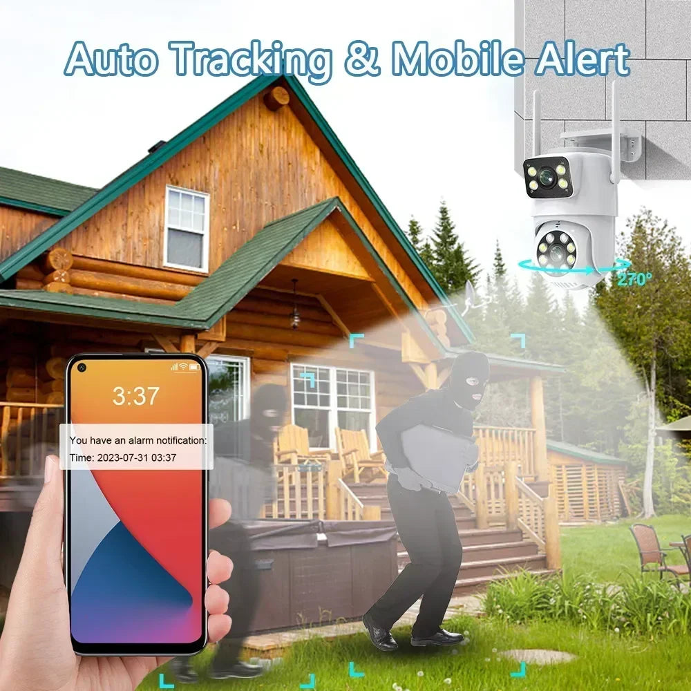 IP66 8MP Dual Lens Tuya Dual Screen Outdoor