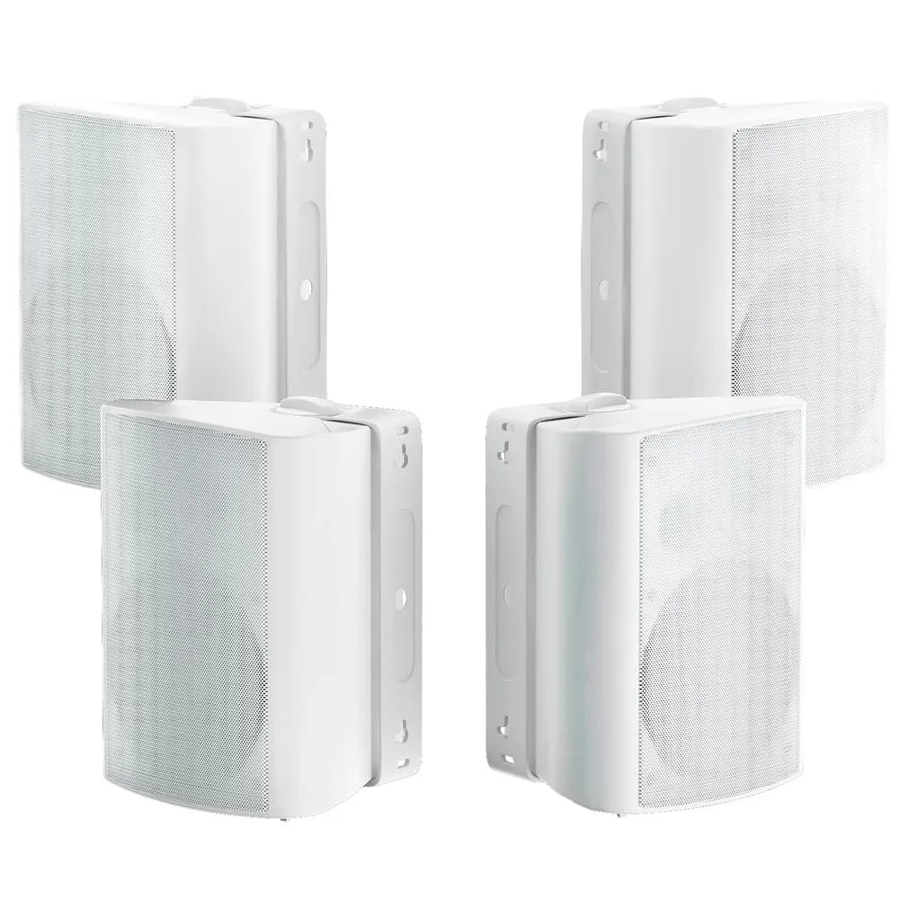 4x Herdio 800W 6.5'' Outdoor Speakers (wired with bluetooth amplifier) (black and white option)