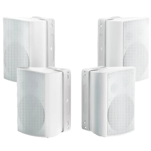 4x Herdio 800W 6.5'' Outdoor Speakers (wired with bluetooth amplifier) (black and white option)