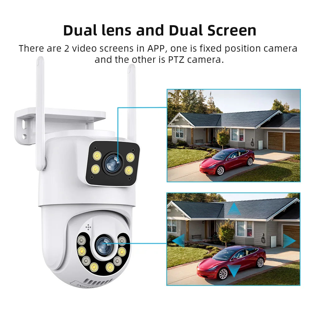 8MP 4K PTZ  Dual Lens Wifi Camera