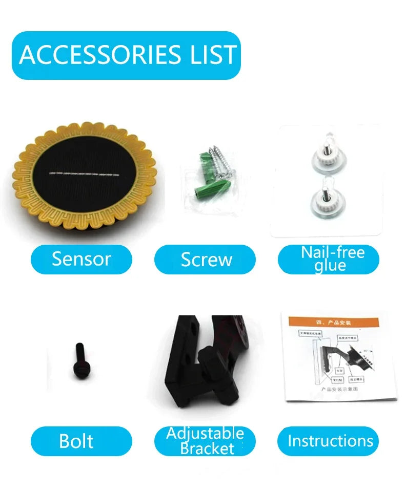 Smart Rain Sensor With Light Detector Solar Operated IP66