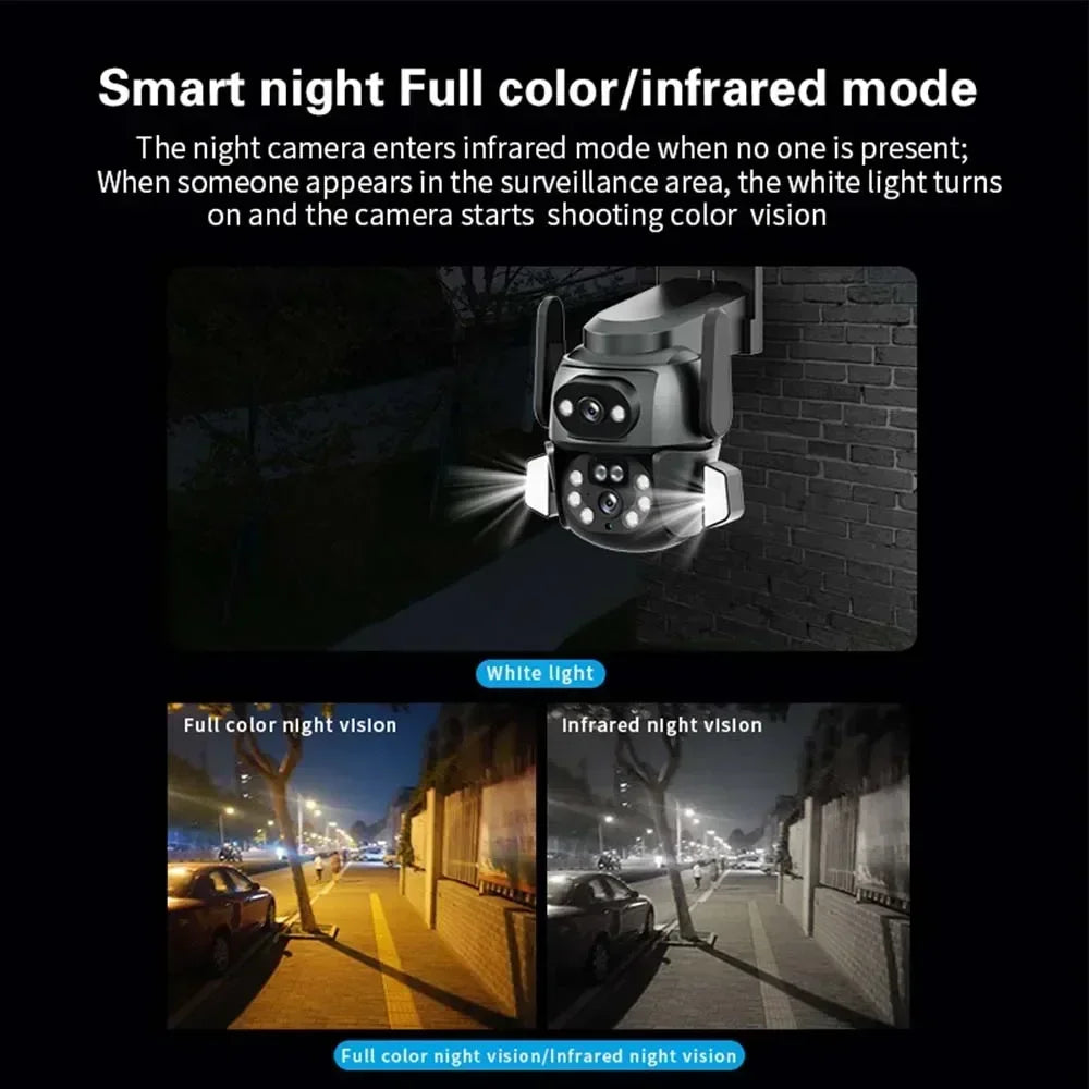 IP66 TUYA  8MP PTZ Dual Screen 8MM CCTV Camera