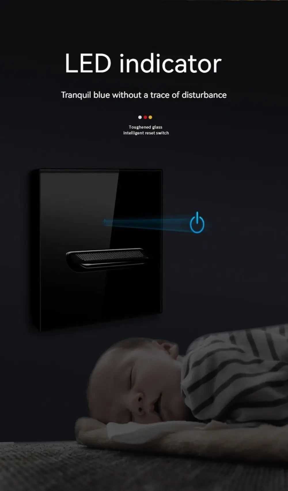 Tempered Glass Wall Switch Panel 1-4 gangs