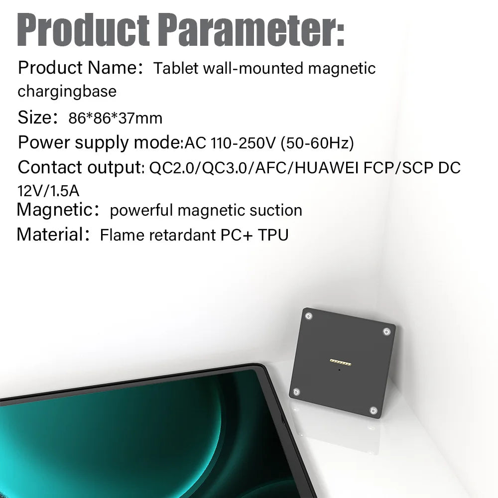 Magnetic Wall Charger For Samsung Galaxy Tab S9FE 10.9 inch