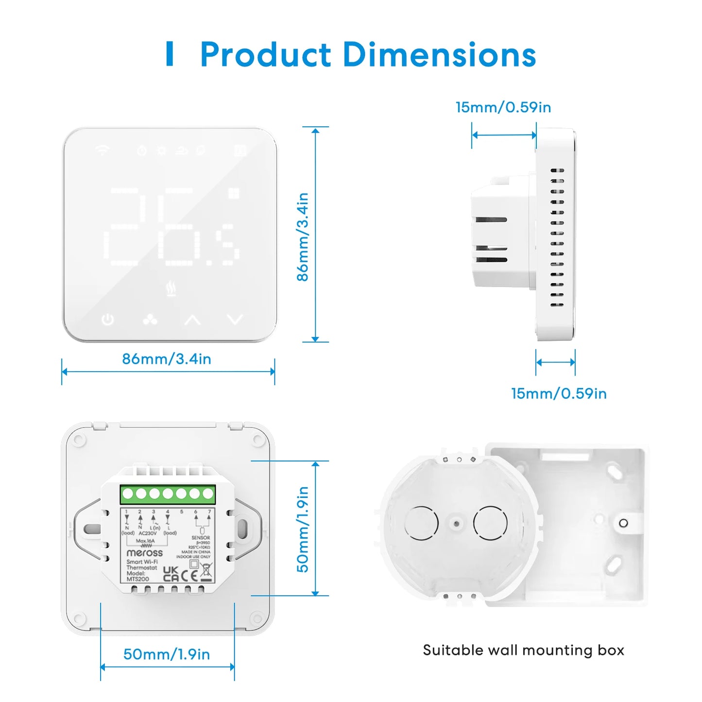 Meross Thermostat for HomeKit Alexa (Water or Electric option)
