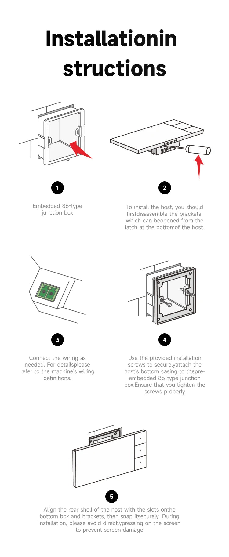 6 Inch Multi-functional Touch Screen Control Panel