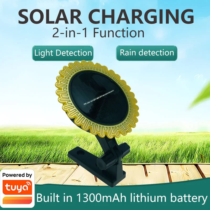 Smart Rain Sensor With Light Detector Solar Operated IP66