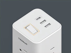 Power Strip Tower with Surge Protection 6 Feet