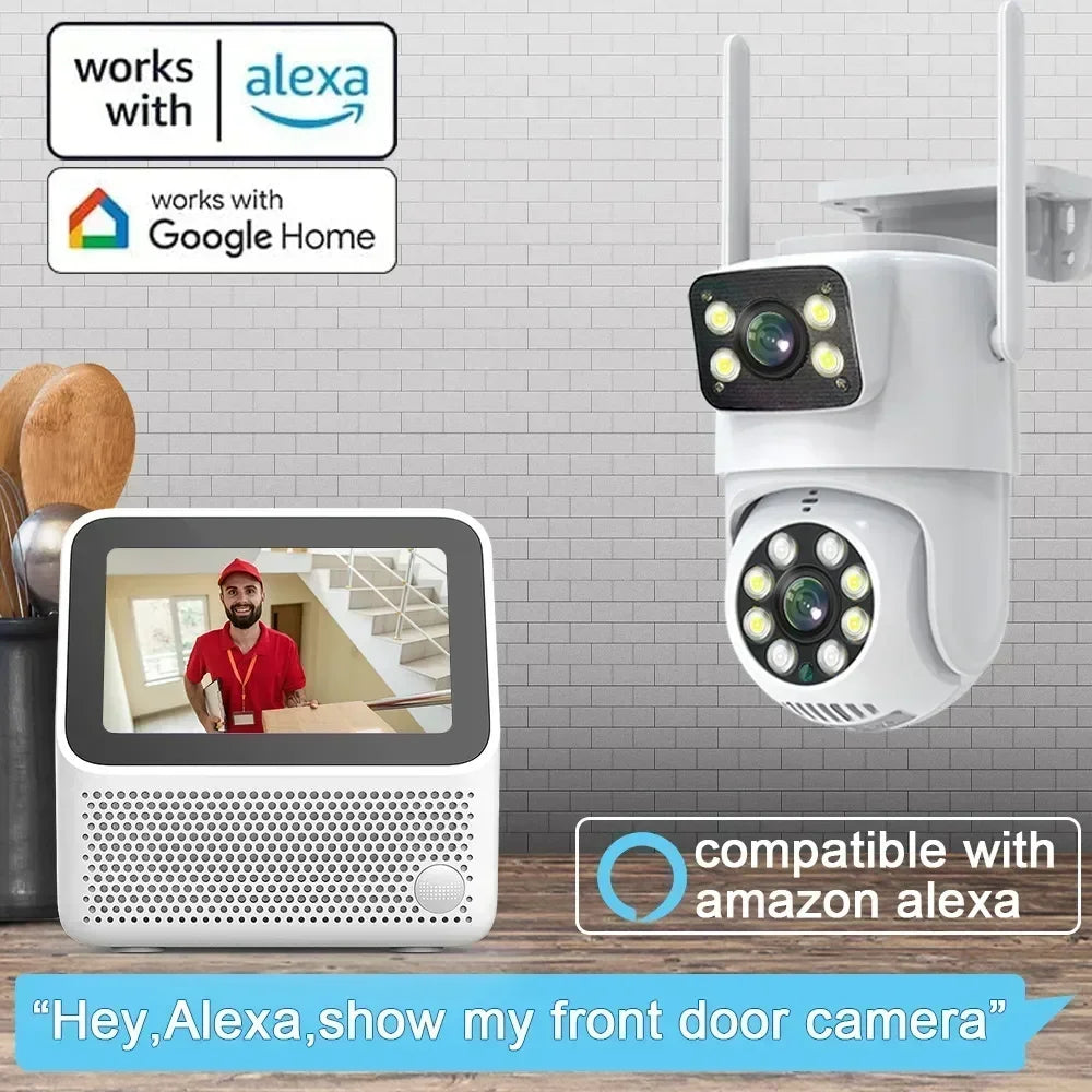 IP66 8MP Dual Lens Tuya Dual Screen Outdoor