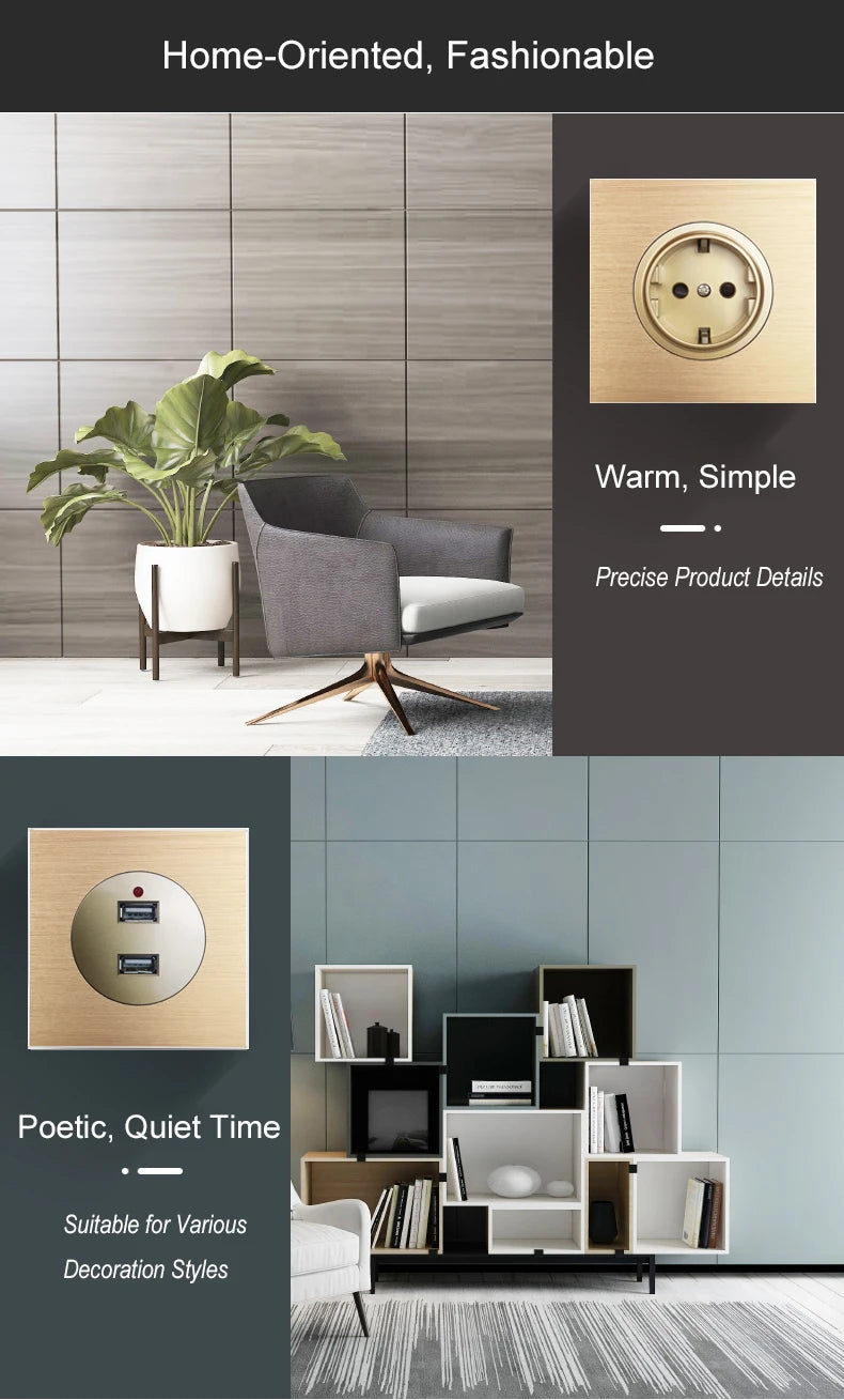 Round LED Light Switch 1-4 gang and Dimmer