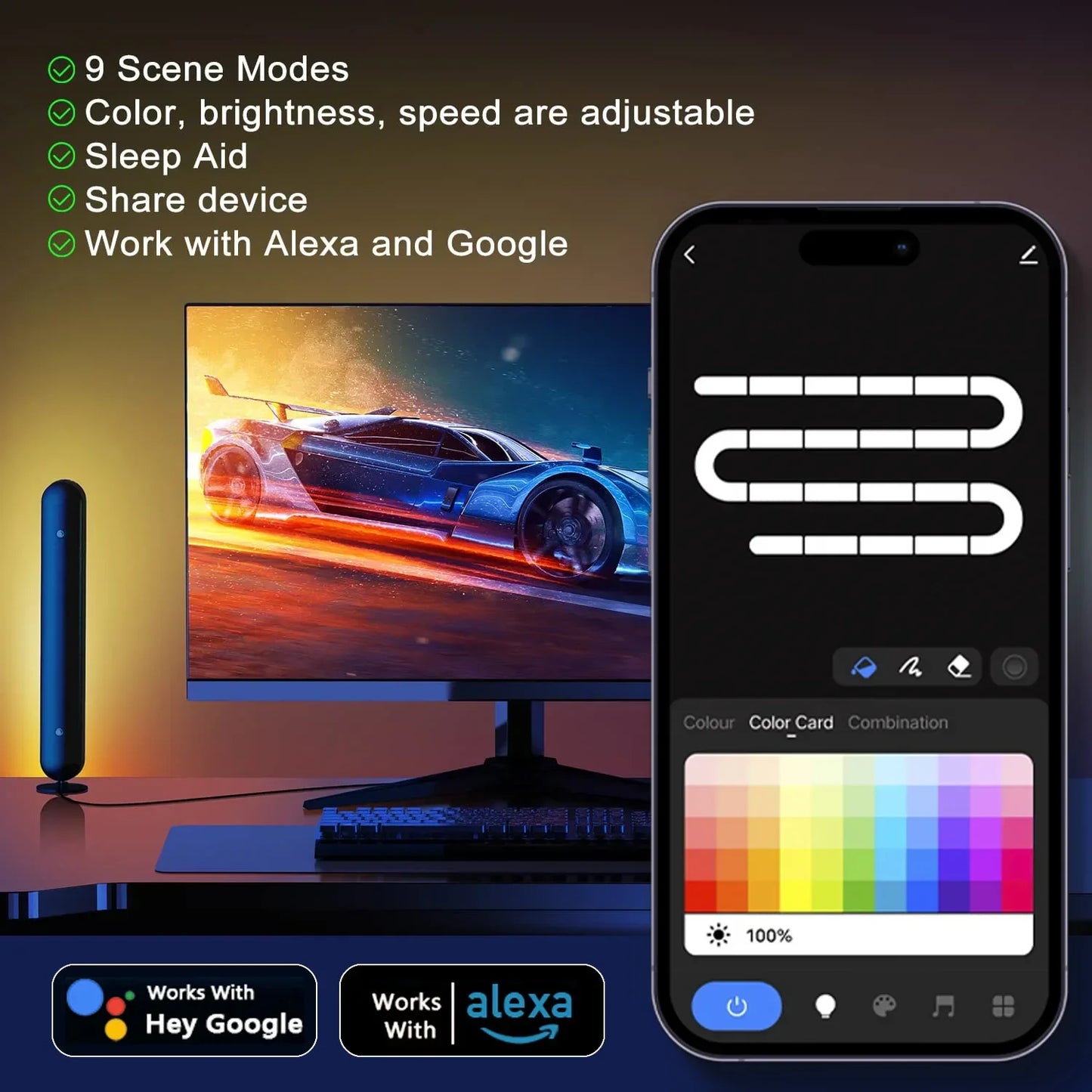 RGB Pickup Night Light Bar