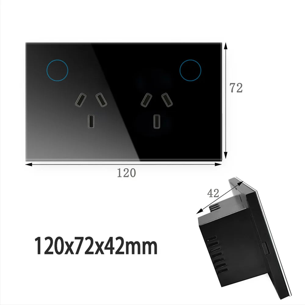Matter Smart Wall Socket Touch Switch