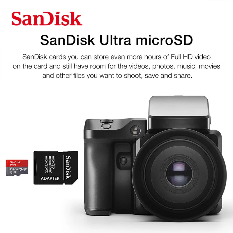 SanDisk Micro tf Card 128GB 64GB 32GB Up to 98MB/s