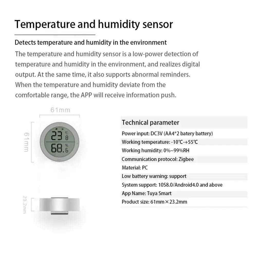 Smart Temperature and Humidity Sensor with Wire Probe