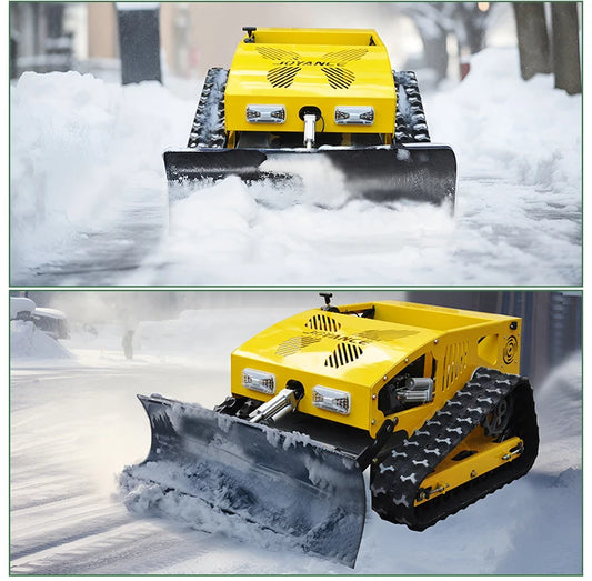 RC Mini Robot Lawn Mower With Snow Blade