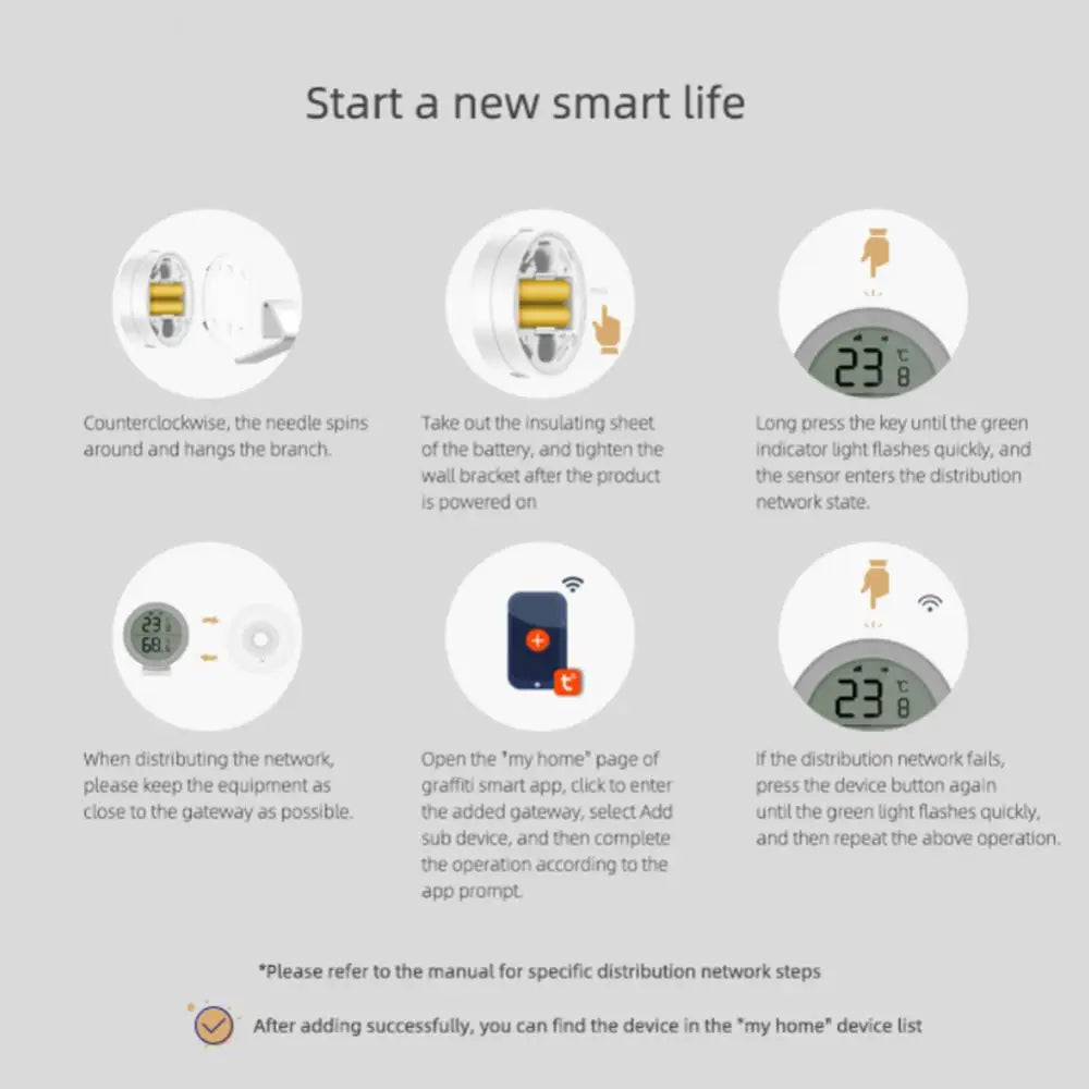 Smart Temperature and Humidity Sensor with Wire Probe