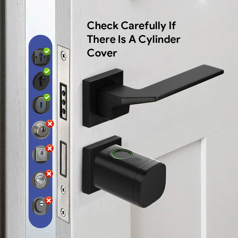 TUYA  Fingerprint Password Digital RFID Card Cylinder Smart Door