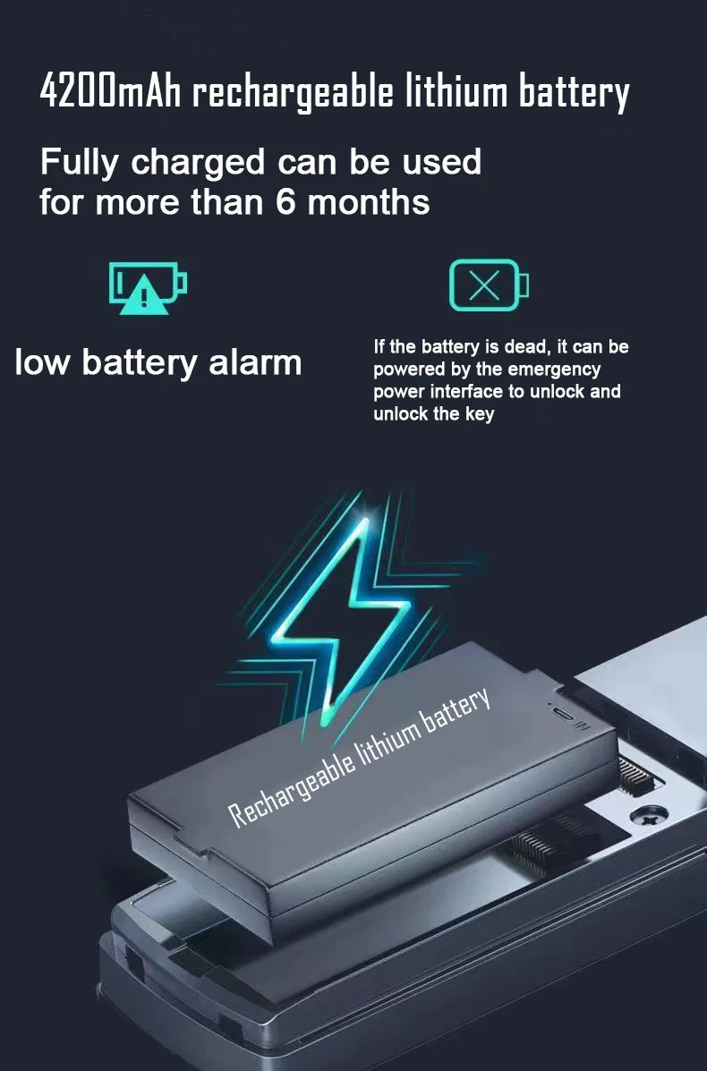3D Face Recognition Digital Door Lock With Camera FIngerprint And Password