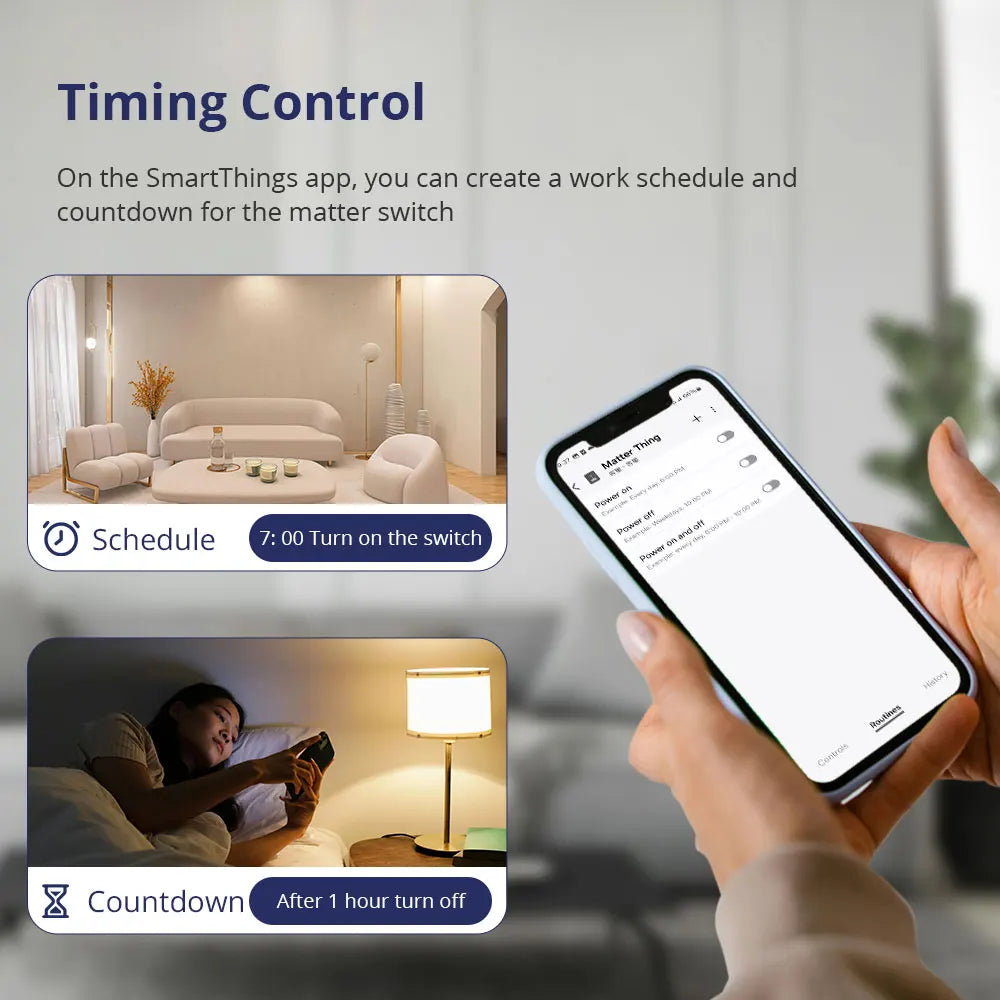 Matter Smart Wall Light Switch 1-6 Gangs