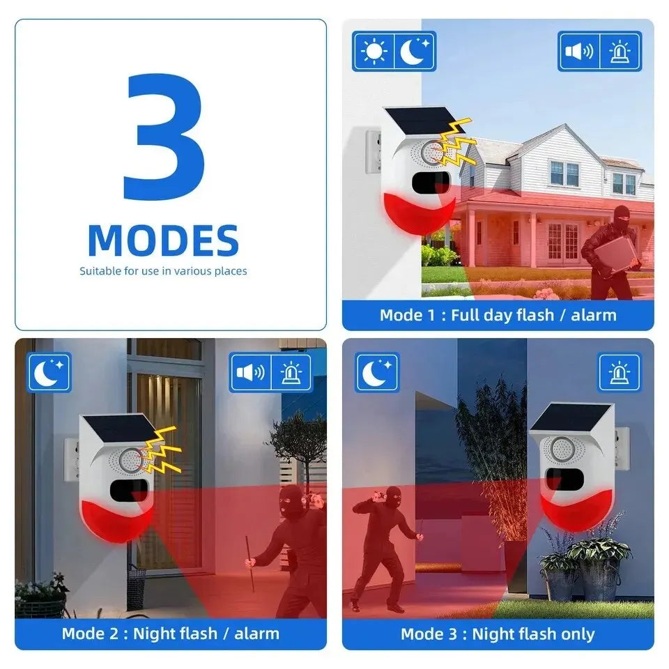 IP65 Outdoor Solar Security Alarm Infrared Detector Bear Deterent