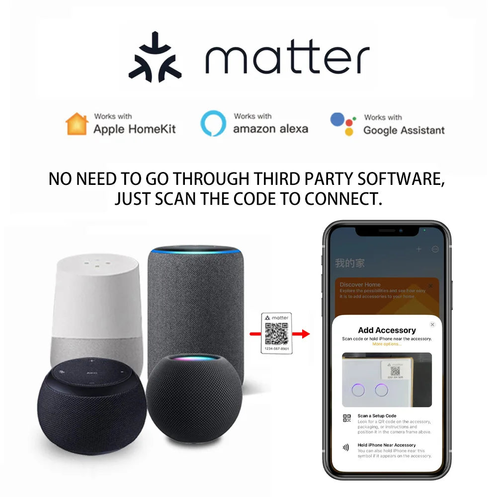 Matter Smart Wall Socket Touch Switch