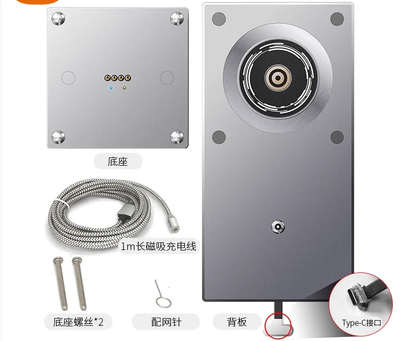 Magnetic Wall Charging Mount ( Wired Charging) (Type C and Lightning Available)