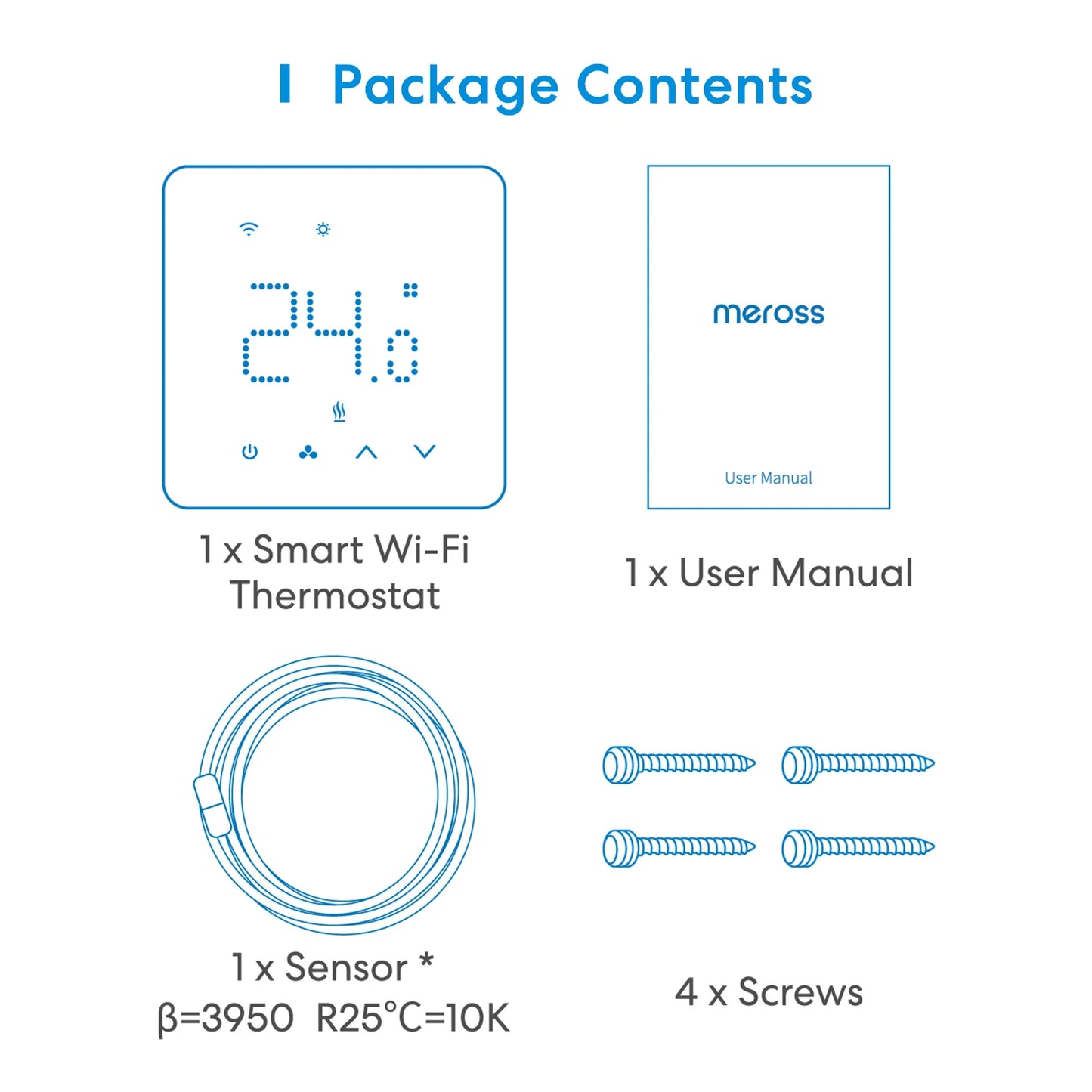 Meross Thermostat for HomeKit Alexa (Water or Electric option)