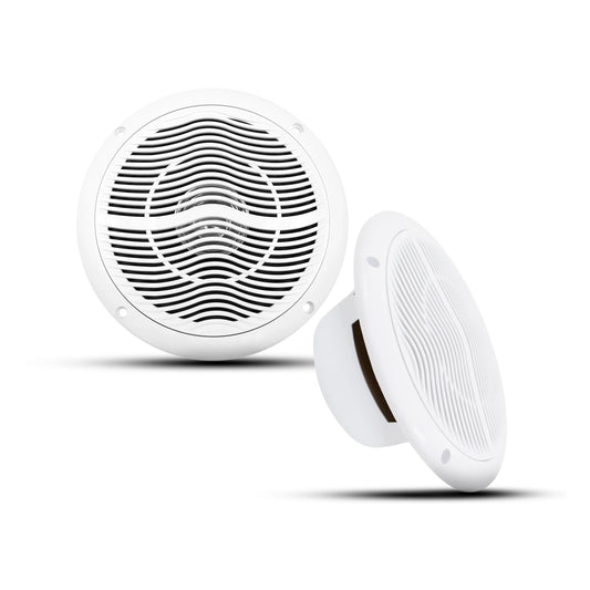 2x Herdio 6.5'' 120W  Waterproof Speakers Waterproof White
