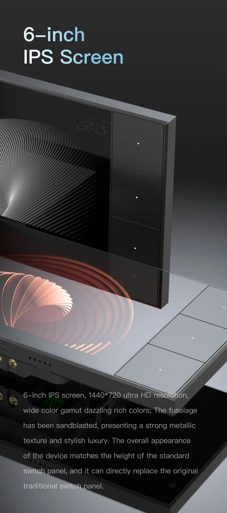 6 Inch Multi-functional Touch Screen Control Panel