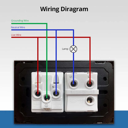 Aluminum Panel 1 2 3 4 Gang 2 Way Wall Light Switch