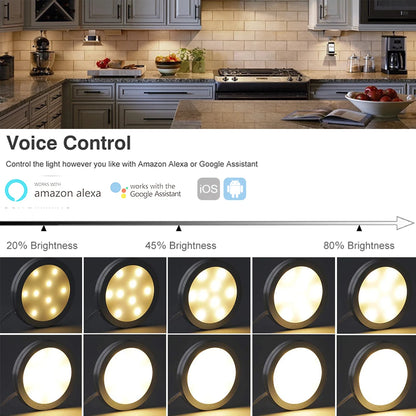 Under Cabinet Dimmable Pucks, Full Kit