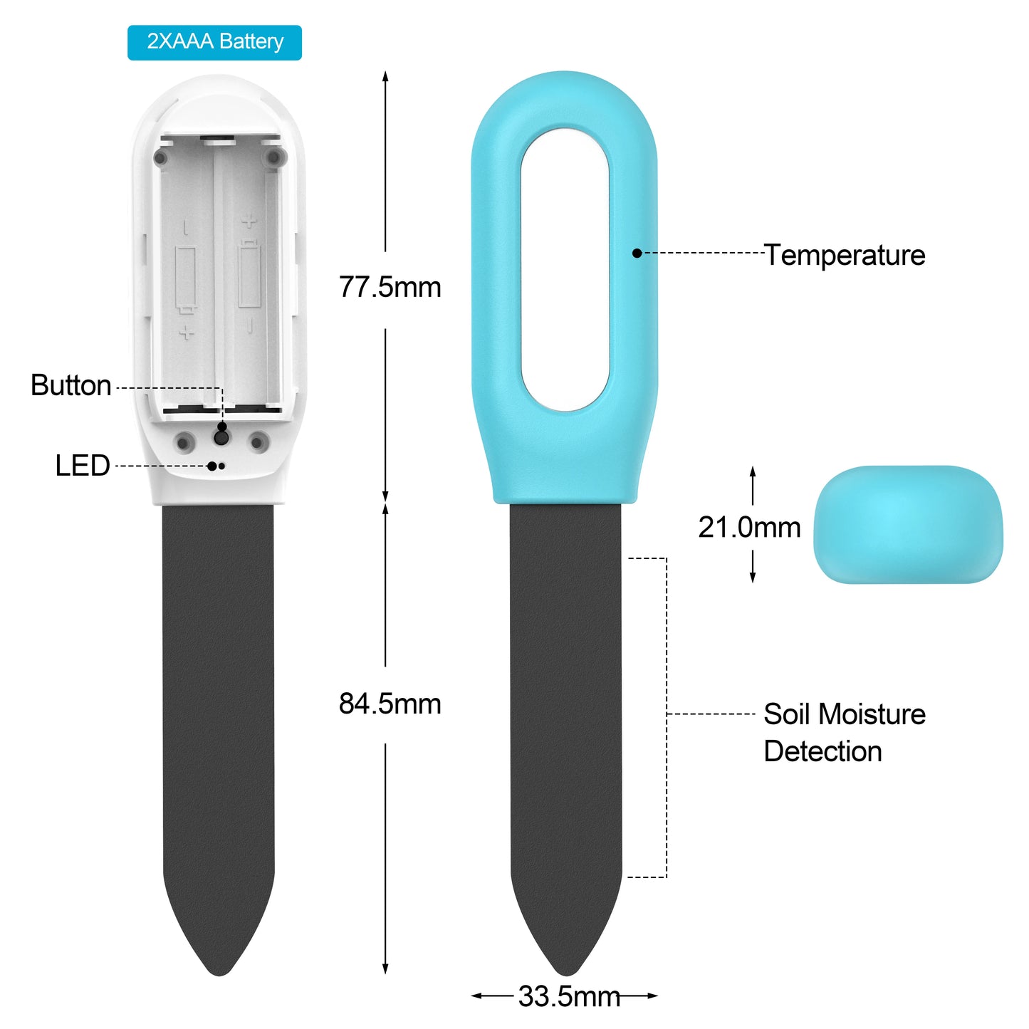 Testeur de sol intelligent, compteur de température et d'humidité, automatisation du jardin