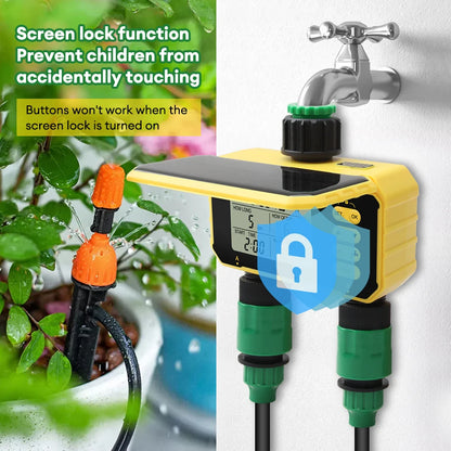Contrôleur d'eau intelligent double capteur de charge solaire et de pluie 3/4" 1/2"