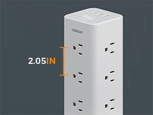 Power Strip Tower with Surge Protection 6 Feet
