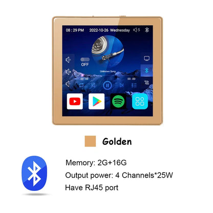 Android 10 Home Theater Wall Amplifier Sound System with 4 Speakers