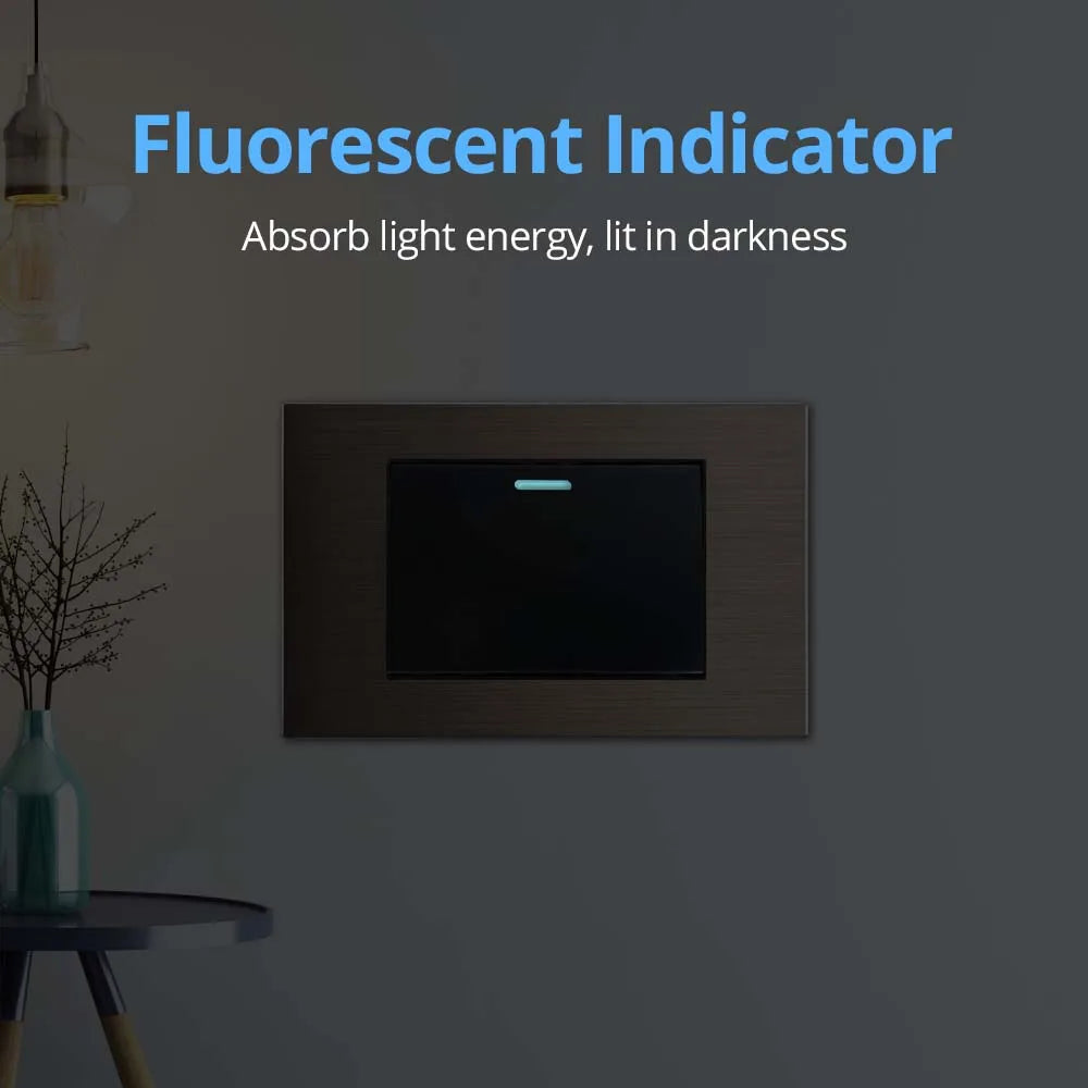 Aluminum Panel 1 2 3 4 Gang 2 Way Wall Light Switch