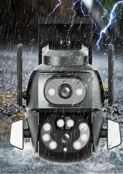 Caméra CCTV IP66 TUYA 8MP PTZ double écran 8MM